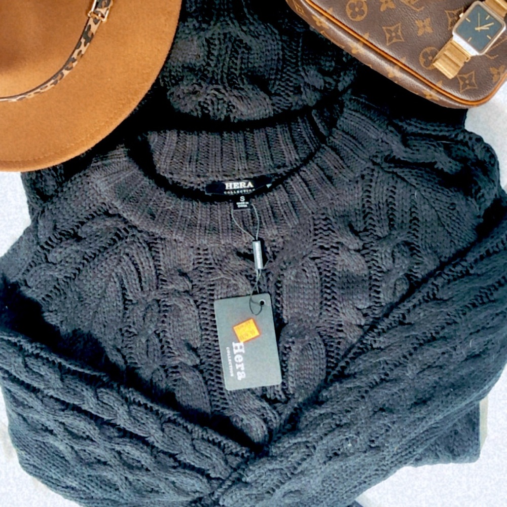Black Sweater Dress - Picture 3 of 4